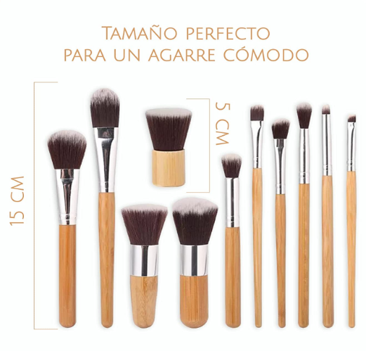 Brochas para discount maquillaje de bambu